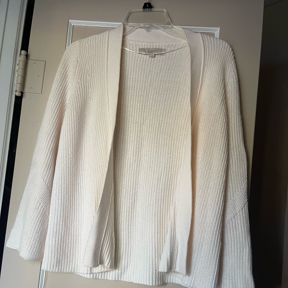 Loft Bell Sleeve Wrap Cardigan Medium Petite